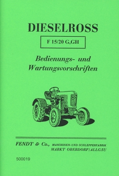 Betriebsanleitung Dieselross F 15/20 G, GH ( 01.50 )